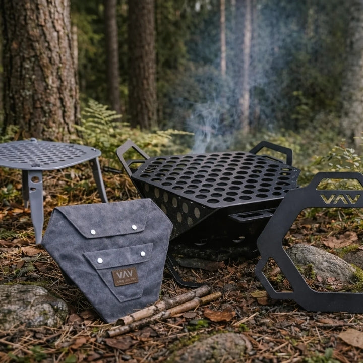 Barbecue pliable portable