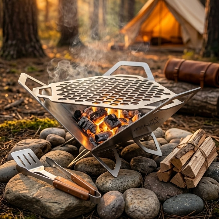 Barbecue pliable portable