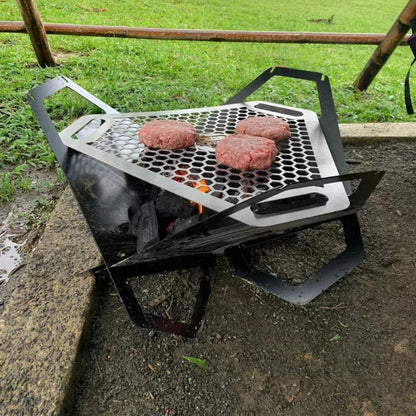 Barbecue pliable portable